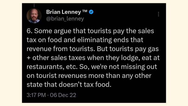 Almon misses the mark on grocery tax repeal